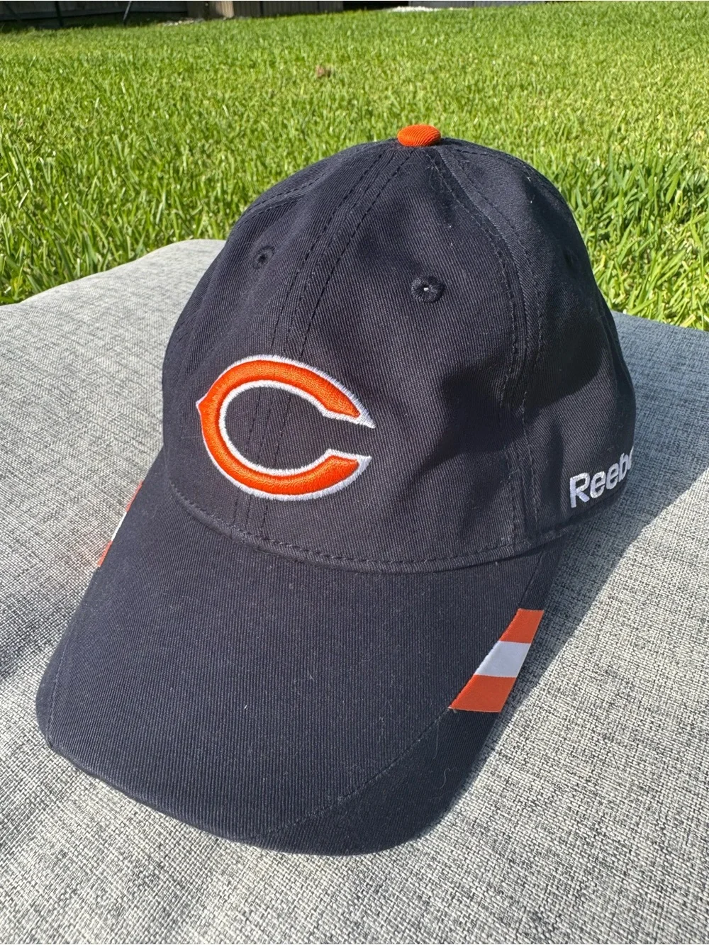 Reebok Navy and Orange Chicago 'C' Logo Baseball Hat